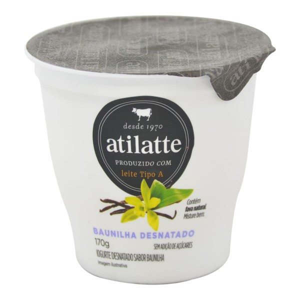 Encontraproduto.com.br - Iogurte Desnatado Sabor Baunilha Atilatte 170 G