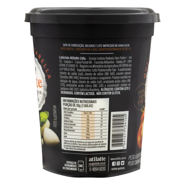 Encontraproduto.com.br - Queijo Mussarela Cereja Atilatte 250g