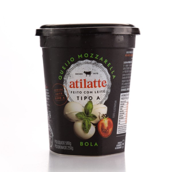 Encontraproduto.com.br - Queijo Mozzarella Bola Atilatte Tipo A Feito com Leito Pote 250g