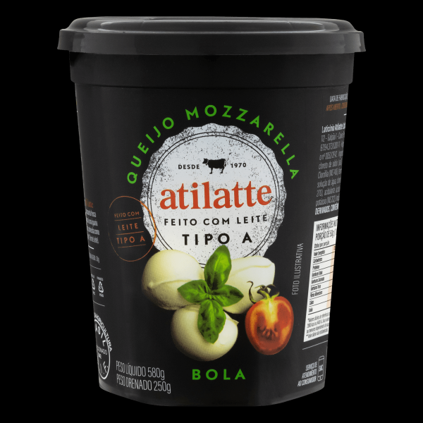 Encontraproduto.com.br - Queijo Mozzarella Bola Atilatte Tipo A Feito com Leito Pote 250g