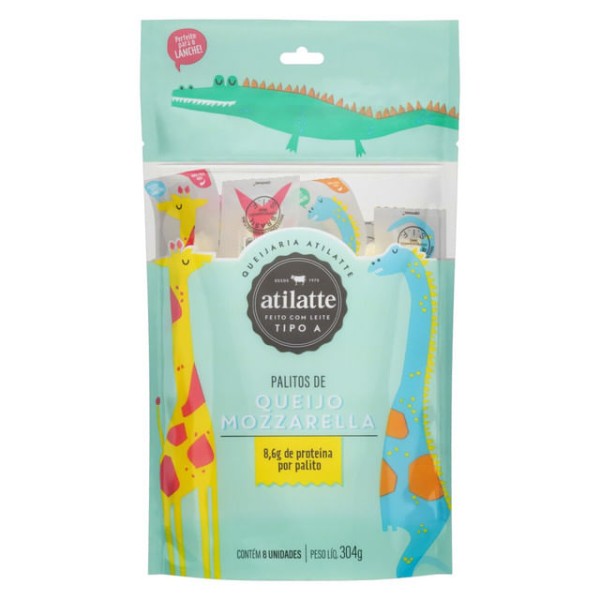 Encontraproduto.com.br - Palitos De Queijo Mozzarella Zero Lactose Atilatte 304 G