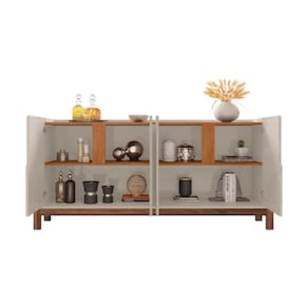Encontraproduto.com.br - Buffet Lizz 1,70 Off-White/Cedro - Casa D