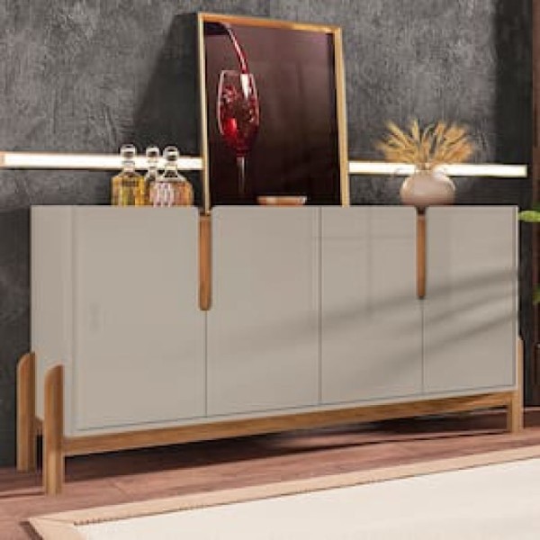 Encontraproduto.com.br - Buffet Lizz 1,70 Off-White/Cedro - Casa D