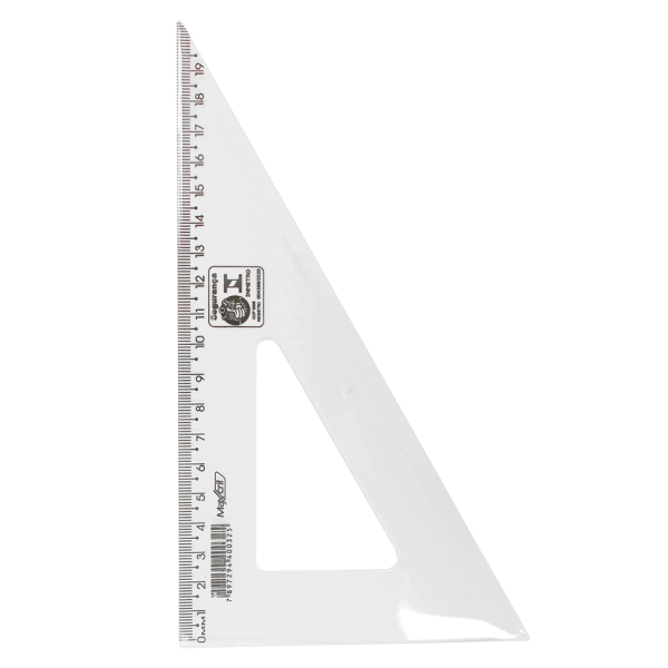 Encontraproduto.com.br - ESQUADRO PLASTICO 60 TRANSPARENTE