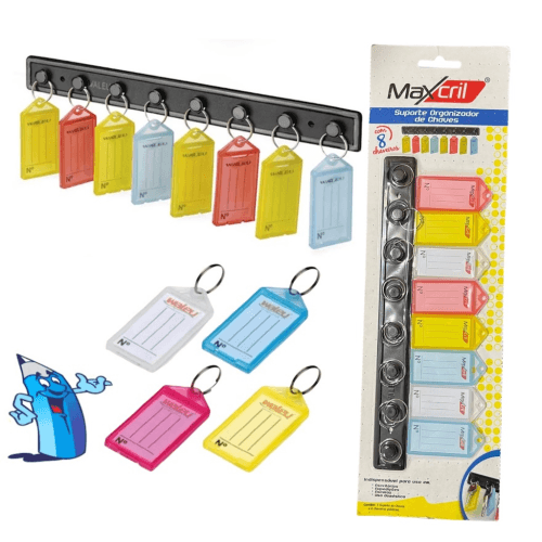 Encontraproduto.com.br - Chaveiro com Suporte com 8 Unidades Maxcril