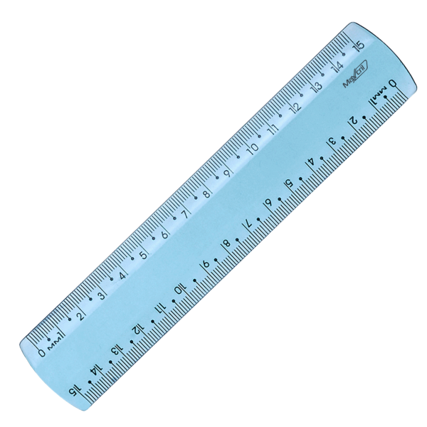Encontraproduto.com.br - REGUA NEW LINE ACRILICO AZUL 15CM WALEU