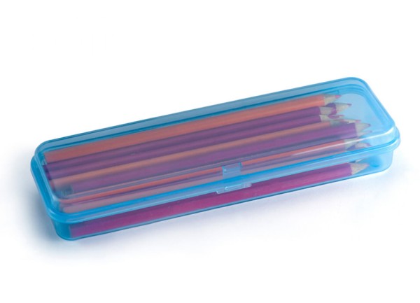 Encontraproduto.com.br - ESTOJO PLASTICO SIMPLES AZUL WALEU
