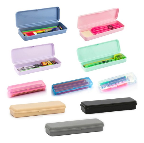 Encontraproduto.com.br - ESTOJO PLASTICO SIMPLES AZUL WALEU