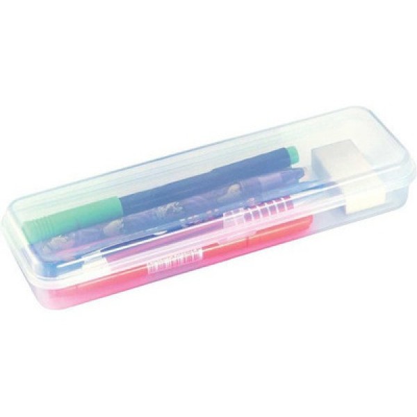 Estojo Simples Transparente Plástico - Waleu