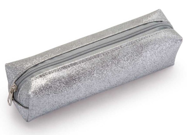 ESTOJO SIMPLES GLITTER PRATEADO WALEU