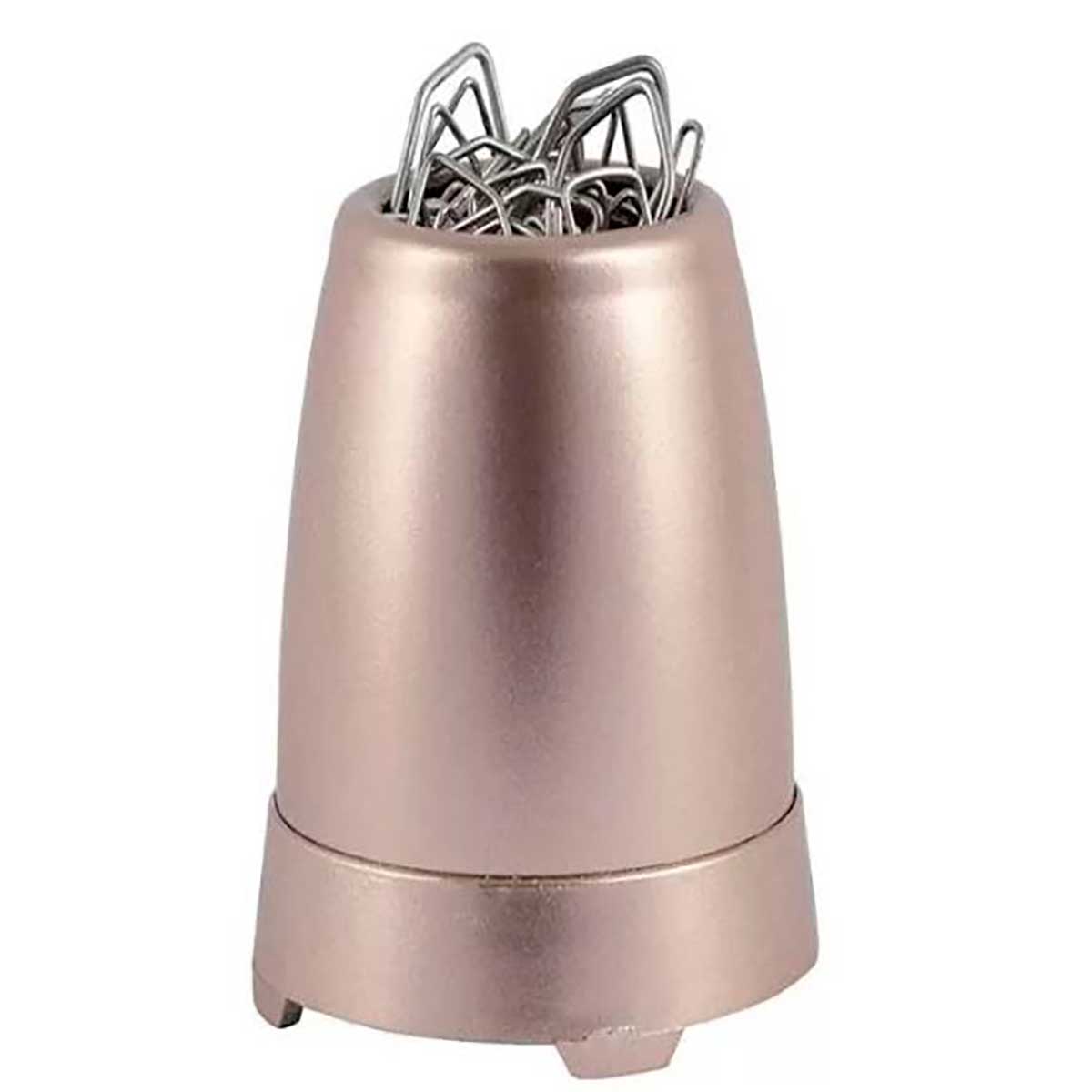 Encontraproduto.com.br - Porta Clips Rose Metalizado Maxcril