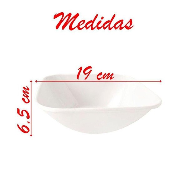 Encontraproduto.com.br - Tigela Melamina Quadrada Branca 1,150 Ml