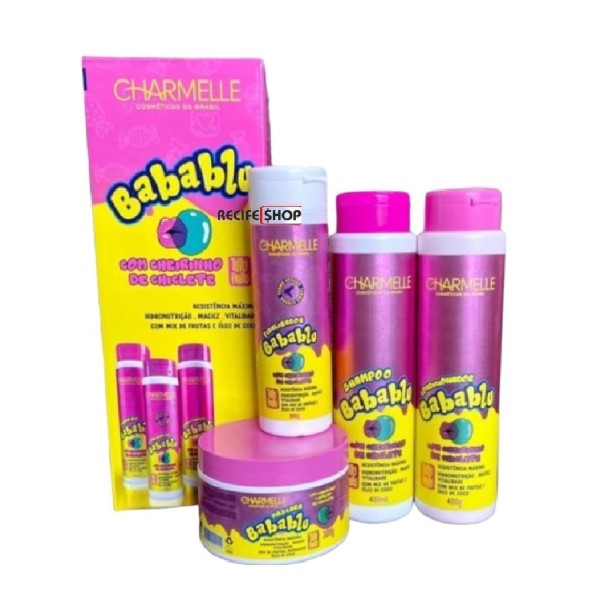 Kit Hidratação Babablu 4 itens Descubra o Poder do Tutti Frutti Cabelos Hidratados e Macios