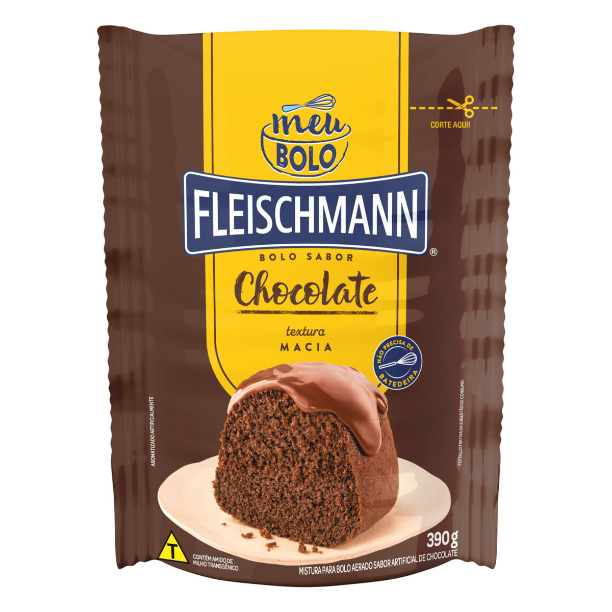 Encontraproduto.com.br - Mistura para Bolo Fleischmann Chocolate Pouch com 390g