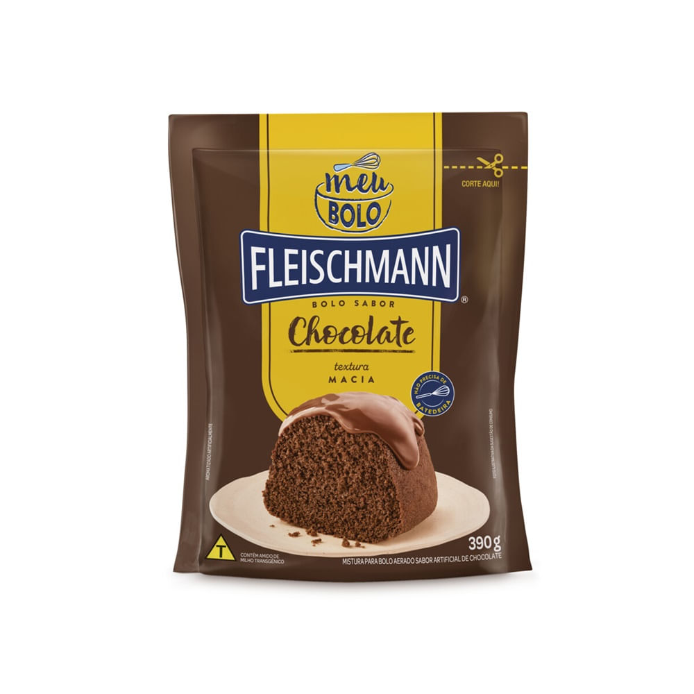 Encontraproduto.com.br - Mistura para Bolo Fleischmann Chocolate Pouch com 390g