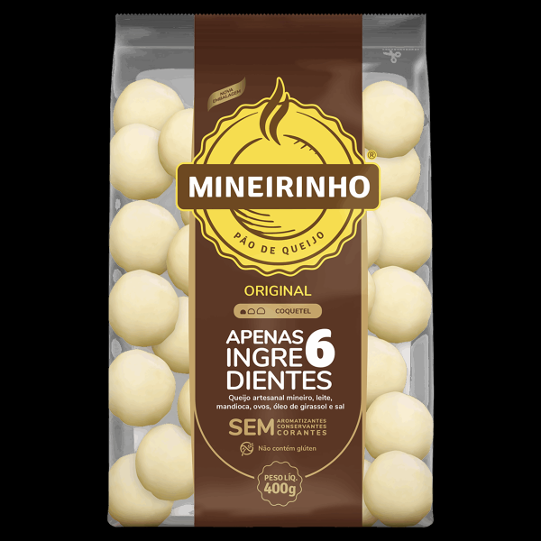 Encontraproduto.com.br - Pão De Queijo Mineirinho Coquetel Original 400g