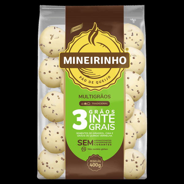 Pão De Queijo Mineirinho Multigrãos 400g