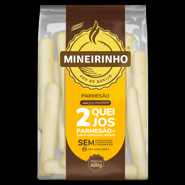 Pão De Queijo Mineirinho Palitinho Parmesão 400g