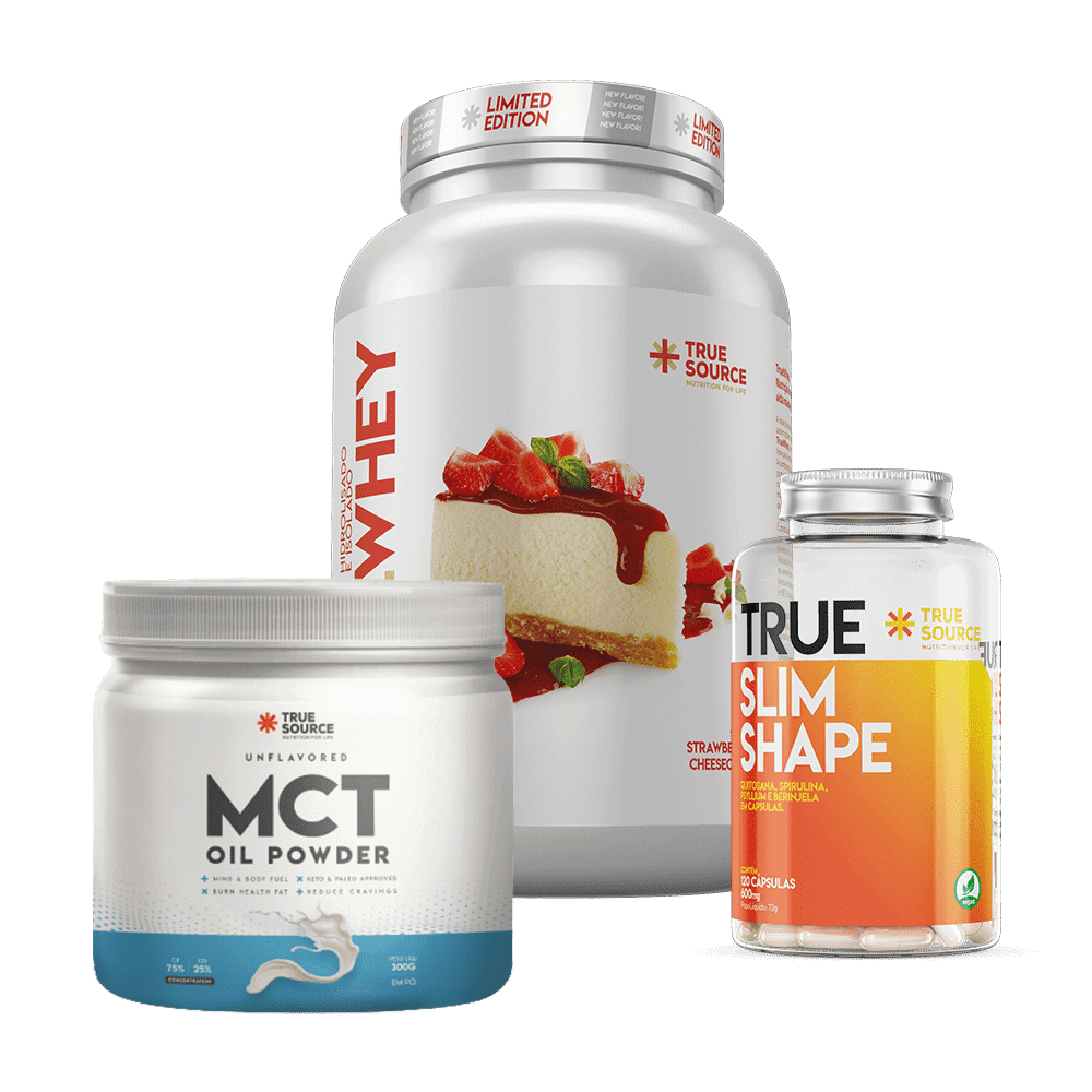 Combo Perda de Peso True Whey Strawberry Cheesecake