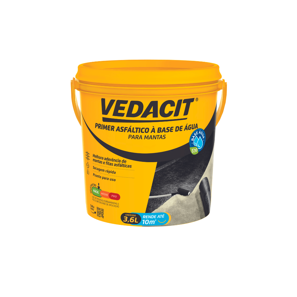 Encontraproduto.com.br - Primer Asfáltico para Mantas Base Água Eco 3,6L Vedacit