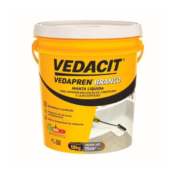 Encontraproduto.com.br - Impermeabilizante Vedacit 18Kg Branco - Vedapren - 112534 - Unitário