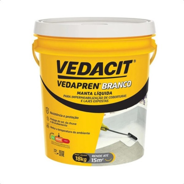 Encontraproduto.com.br - Impermeabilizante Vedacit 18Kg Branco - Vedapren - 112534 - Unitário