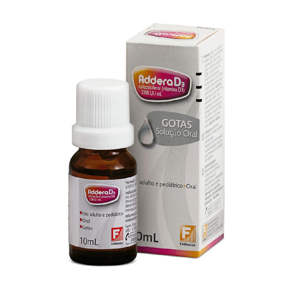 Encontraproduto.com.br - Addera D3 Gotas 10mL (Colecalciferol 3.300UI/mL)