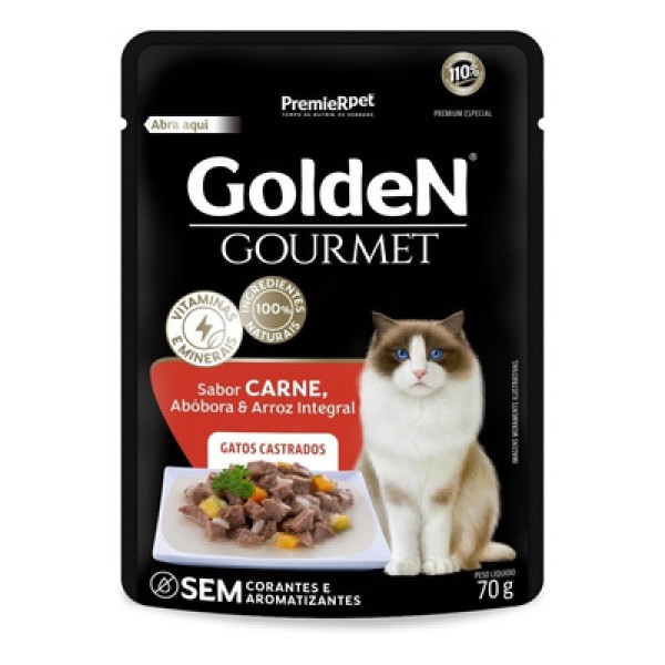Ração Úmida Golden Gourmet para Cães Adultos de Porte Pequeno Sabor Frango 85g
