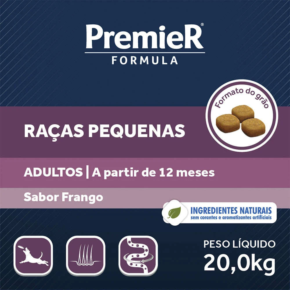 Encontraproduto.com.br - Ração Premier Fórmula Para Cães Adultos de Raças Pequenas Sabor Frango 20 Kg