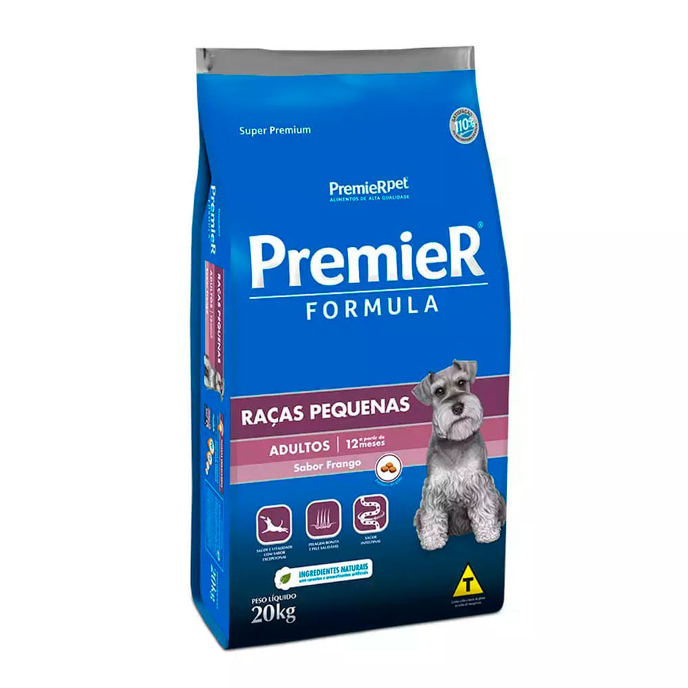 Encontraproduto.com.br - Ração Premier Fórmula Para Cães Adultos de Raças Pequenas Sabor Frango 20 Kg