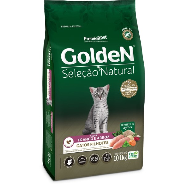 Encontraproduto.com.br - Ração Premier Golden Seleção Natural para Gatos Filhotes Frango e Arroz