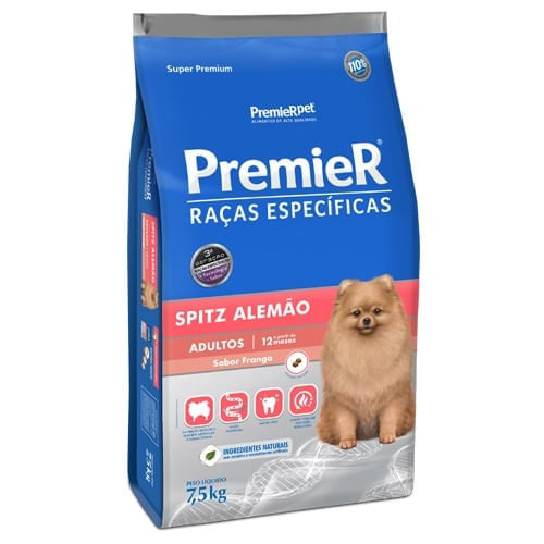 Encontraproduto.com.br - Ração Seca Premier para Cães Adultos Raça Spitz Alemão Frango 1kg