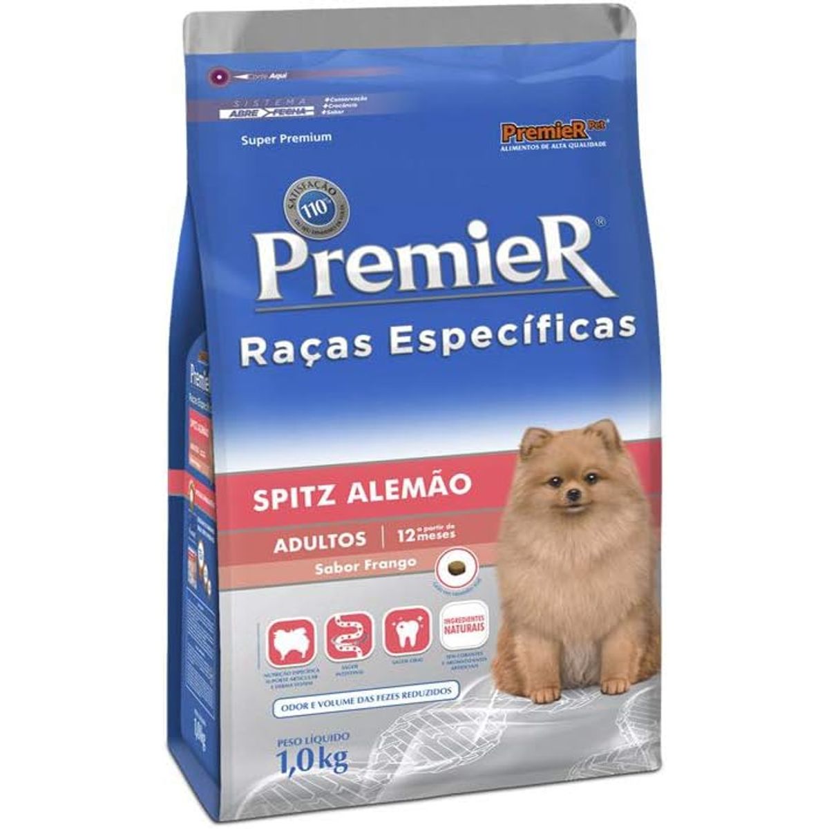 Encontraproduto.com.br - Ração Seca Premier para Cães Adultos Raça Spitz Alemão Frango 1kg