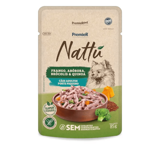 Encontraproduto.com.br - Ração Úmida Premier Nattu Cães Adultos Porte Pequeno Frango e Abóbora