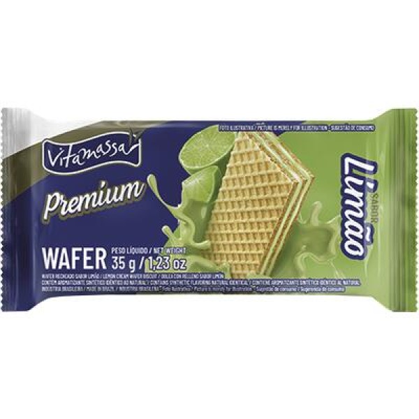 Encontraproduto.com.br - Biscoito Wafer Vitamassa Limão Pacote com 35g