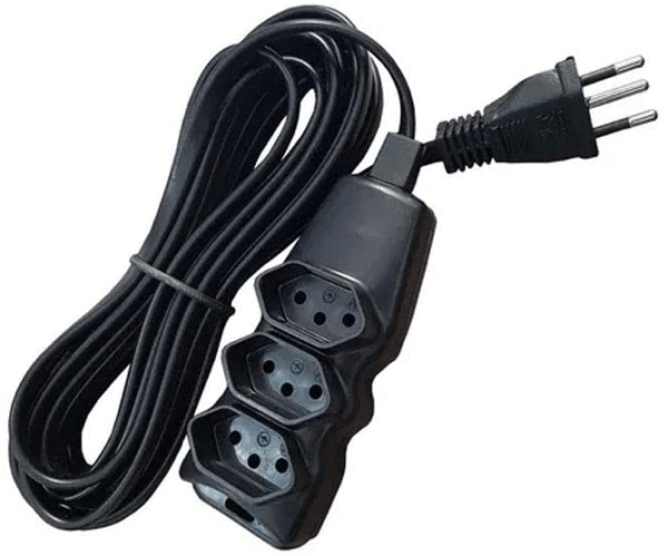 EXTENSAO TRIPLA 5M PRETA  F.C