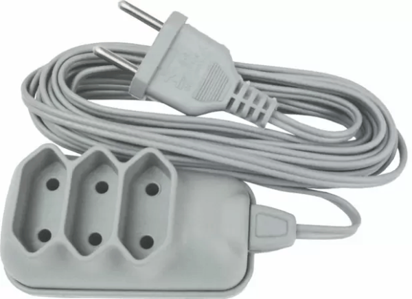 Encontraproduto.com.br - EXTENSAO TRIPLA 10M CINZA F.C