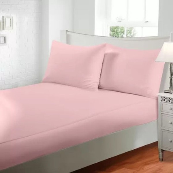 Encontraproduto.com.br - Lençol CASAL com Elástico Avulso JOLITEX TERNILLE 300 Fios - Toque de Seda - Rosê