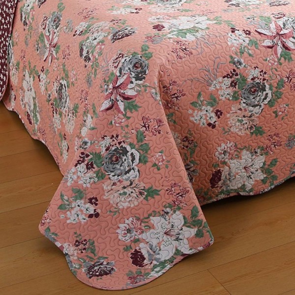 Encontraproduto.com.br - Kit Cobre Leito Casal Dyuri Patchwork + 2 Porta Travesseiros Sumare