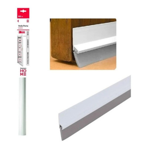 Veda Porta Pvc 90cm Branco Autoadesivo Stamaco