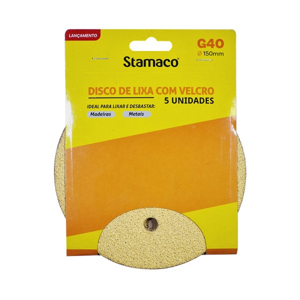 Encontraproduto.com.br - Lixa Stamaco Com Velcro 150 Mm Grana 40