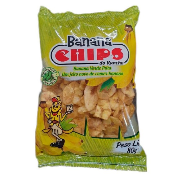 Encontraproduto.com.br - Chips de Banana Verde Frita Do Rancho 80g