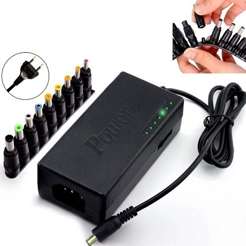 Encontraproduto.com.br - Fonte Universal Para Notebook 8 Conectores + Seletor de Volt
