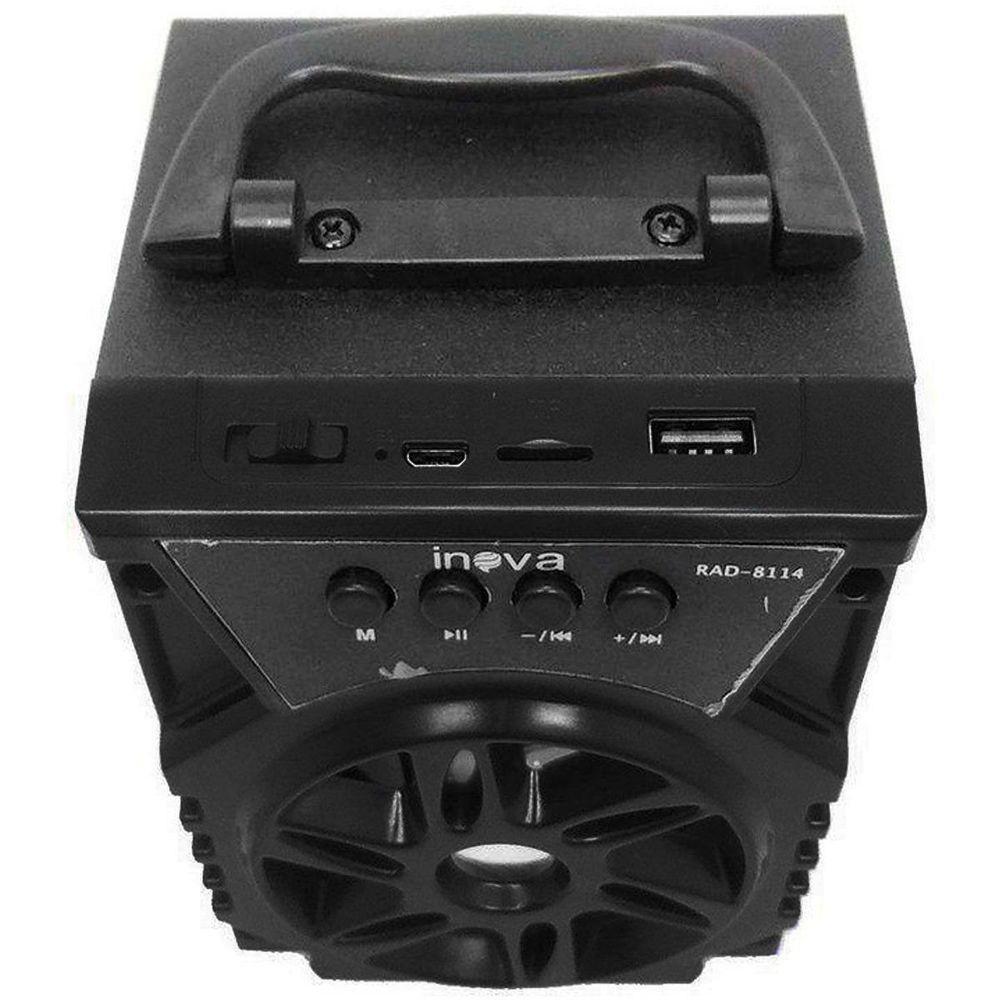 Encontraproduto.com.br - Caixa De Som Bluetooth Usb Sd Rádio Fm Preto Rad8114