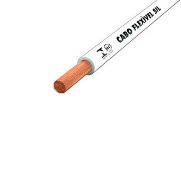 Encontraproduto.com.br - Cabo Elétrico 6mm Pc com 100mt 750V Branco Sil
