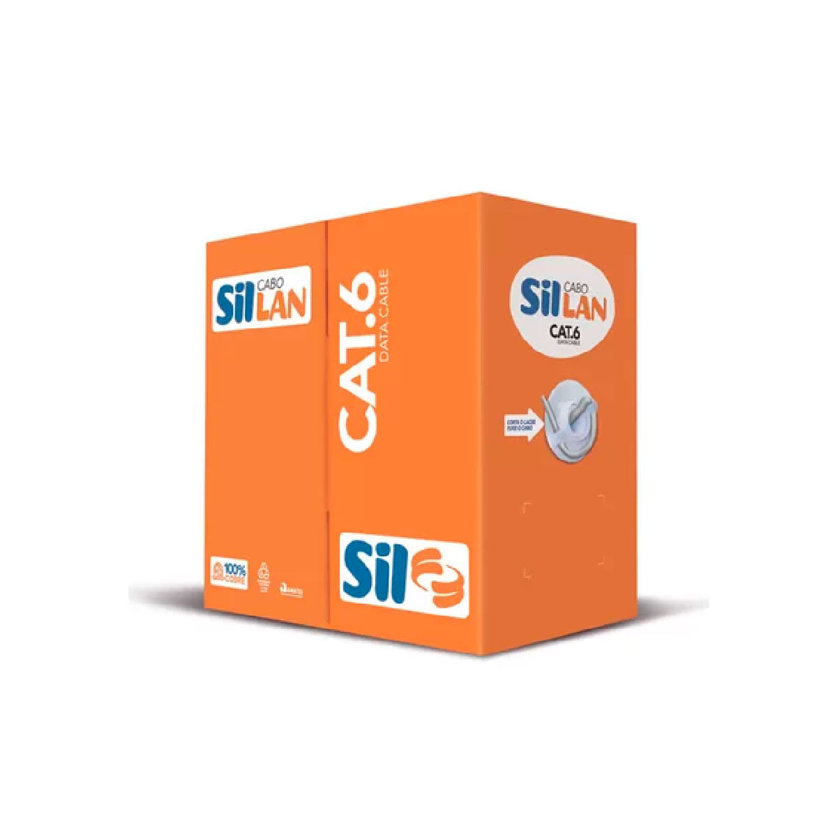 Encontraproduto.com.br - Cabo De Rede Lan Cat. 6 U/UTP Sil 305m