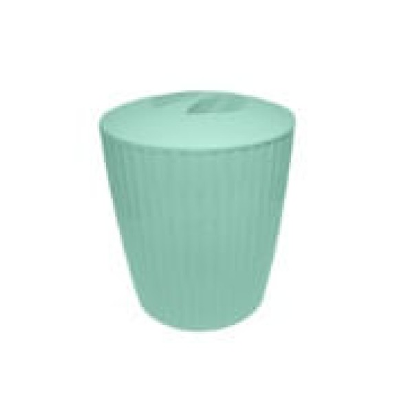 Cesto de lixo de poliestireno Verde menta Groove Ou