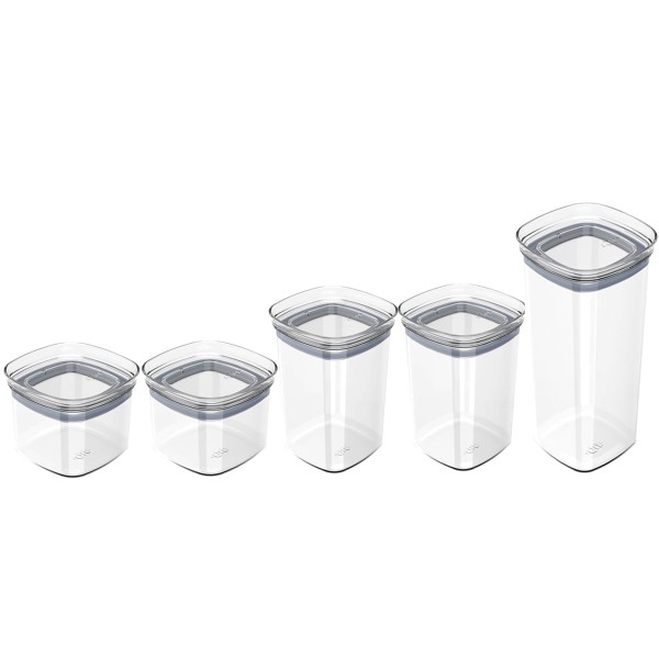 Encontraproduto.com.br - Kit Potes Herméticos 0,45L 1L e 1,5L Com Tampa Para Alimentos