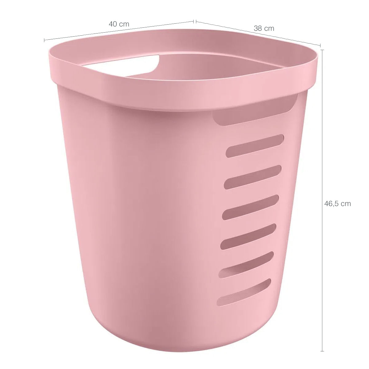 Encontraproduto.com.br - Kit 2 Cestos Organizadores Para Lavanderia 46L E 4L Cestos Multiusos Flexíveis Rosa OU