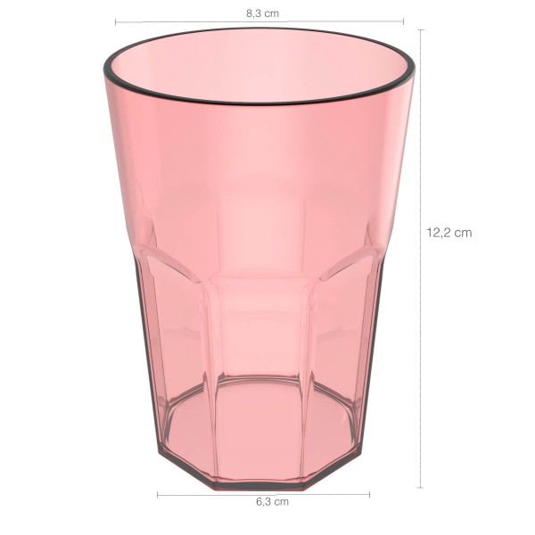Encontraproduto.com.br - Conjunto Jarra 1,8 Litros e 4 Copos 400ml Para Servir Suco Rosa Quartzo